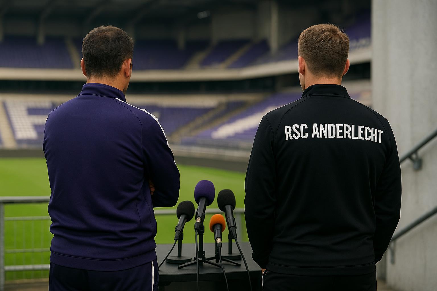 Omgeving rond de bank van RSC Anderlecht tijdens een trainingsmoment