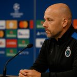 Ivan Leko tijdens een persmoment van Club Brugge in aanloop naar de clash met Atlético Madrid