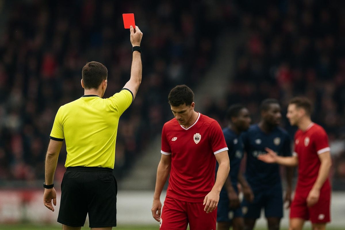 Yuto Tsunashima van Royal Antwerp FC na zijn rode kaart in de bekerwedstrijd tegen Anderlecht