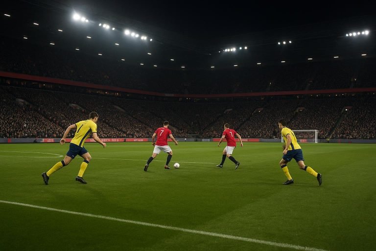 Sfeerbeeld in een Belgisch stadion tijdens een wedstrijd in de Jupiler Pro League, met focus op de spanning richting play-offs