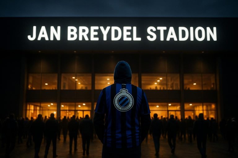 Stadionbeeld van het Jan Breydelstadion in aanloop naar Club Brugge tegen Atlético Madrid