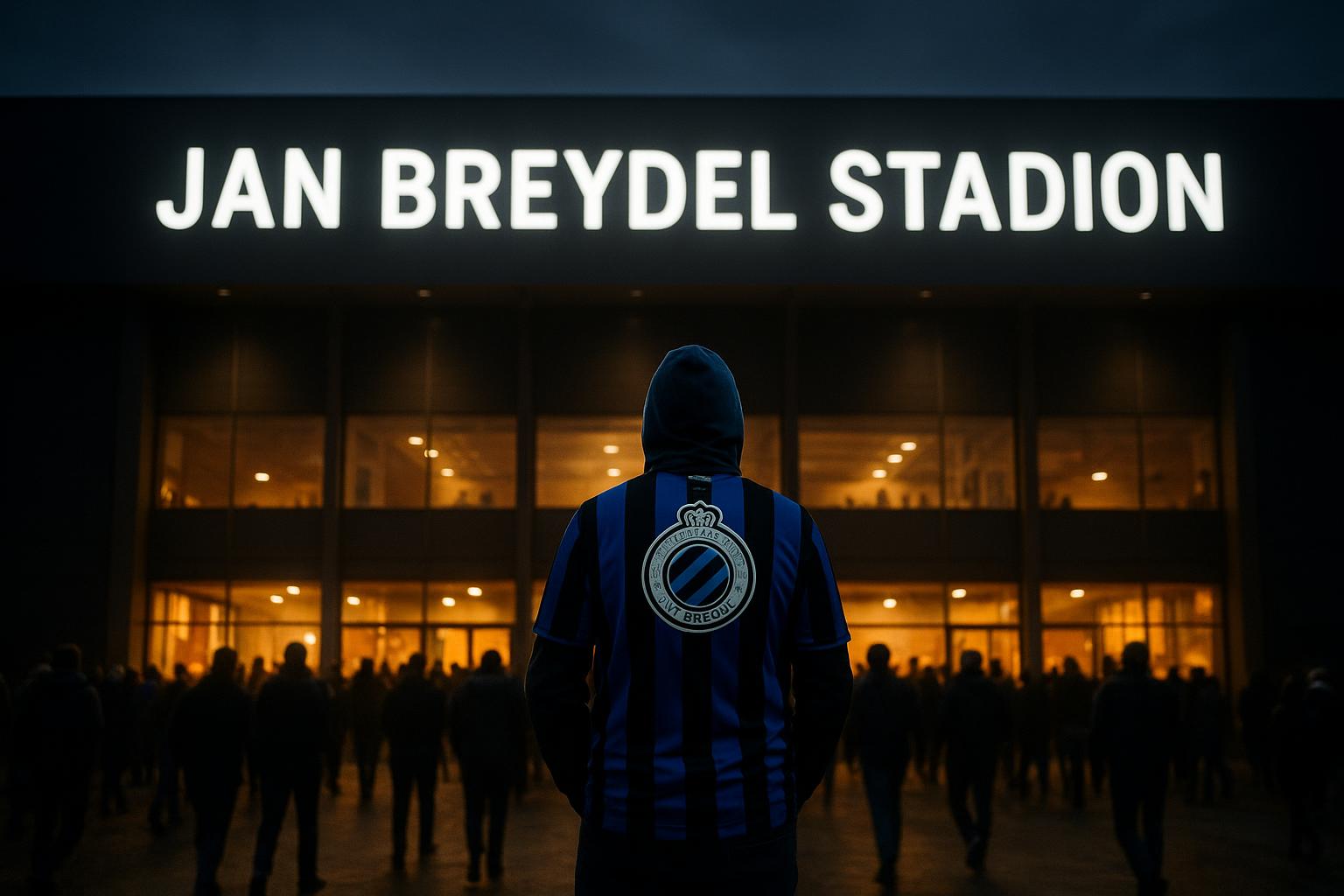 Stadionbeeld van het Jan Breydelstadion in aanloop naar Club Brugge tegen Atlético Madrid