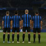 Sfeerbeeld rond Club Brugge in een Champions League-context, met focus op de verdediging