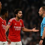 Nicolas Otamendi in discussie tijdens Benfica-Real in de Champions League
