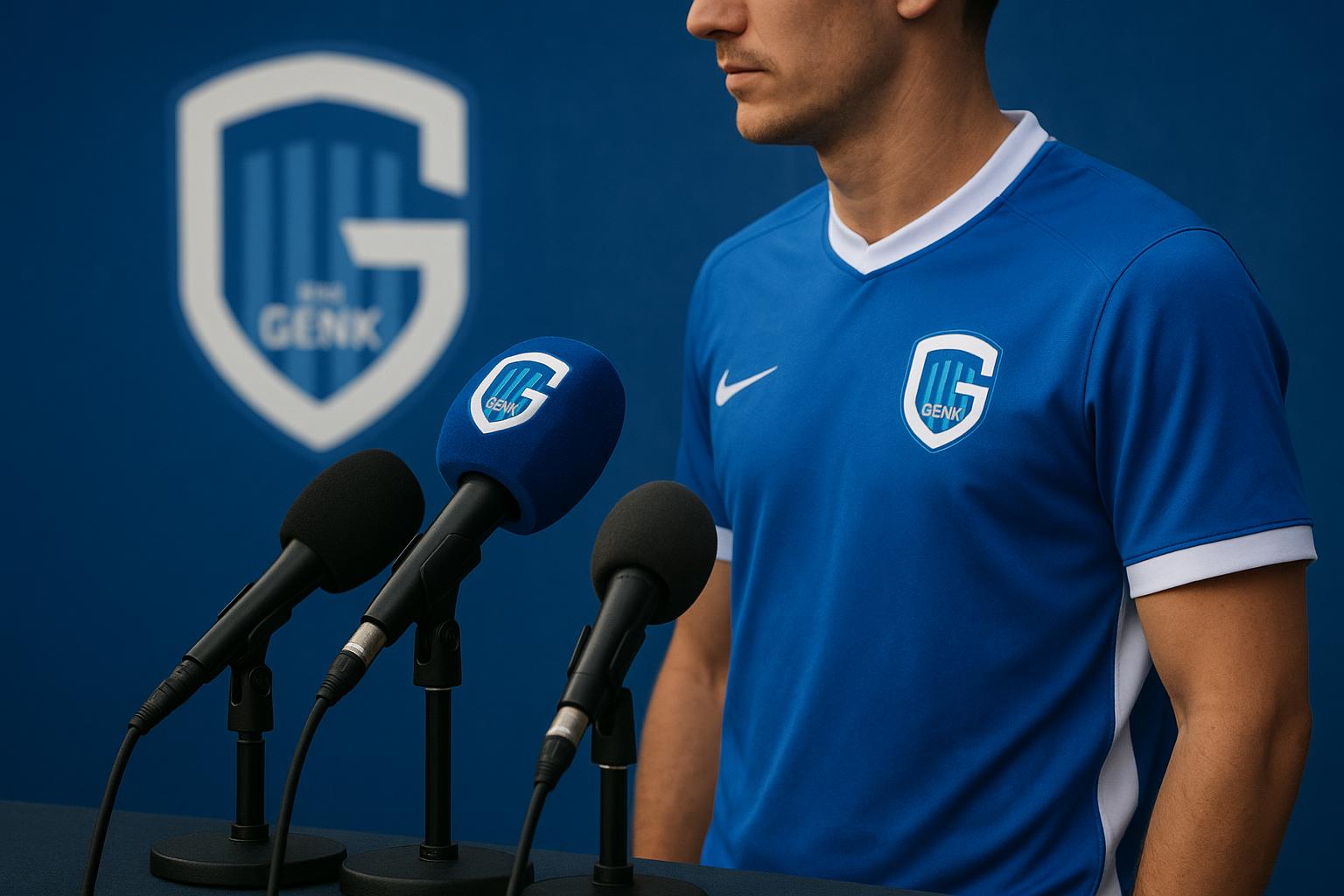 Dimitri De Condé van KRC Genk tijdens een Europees voorbereidingsmoment