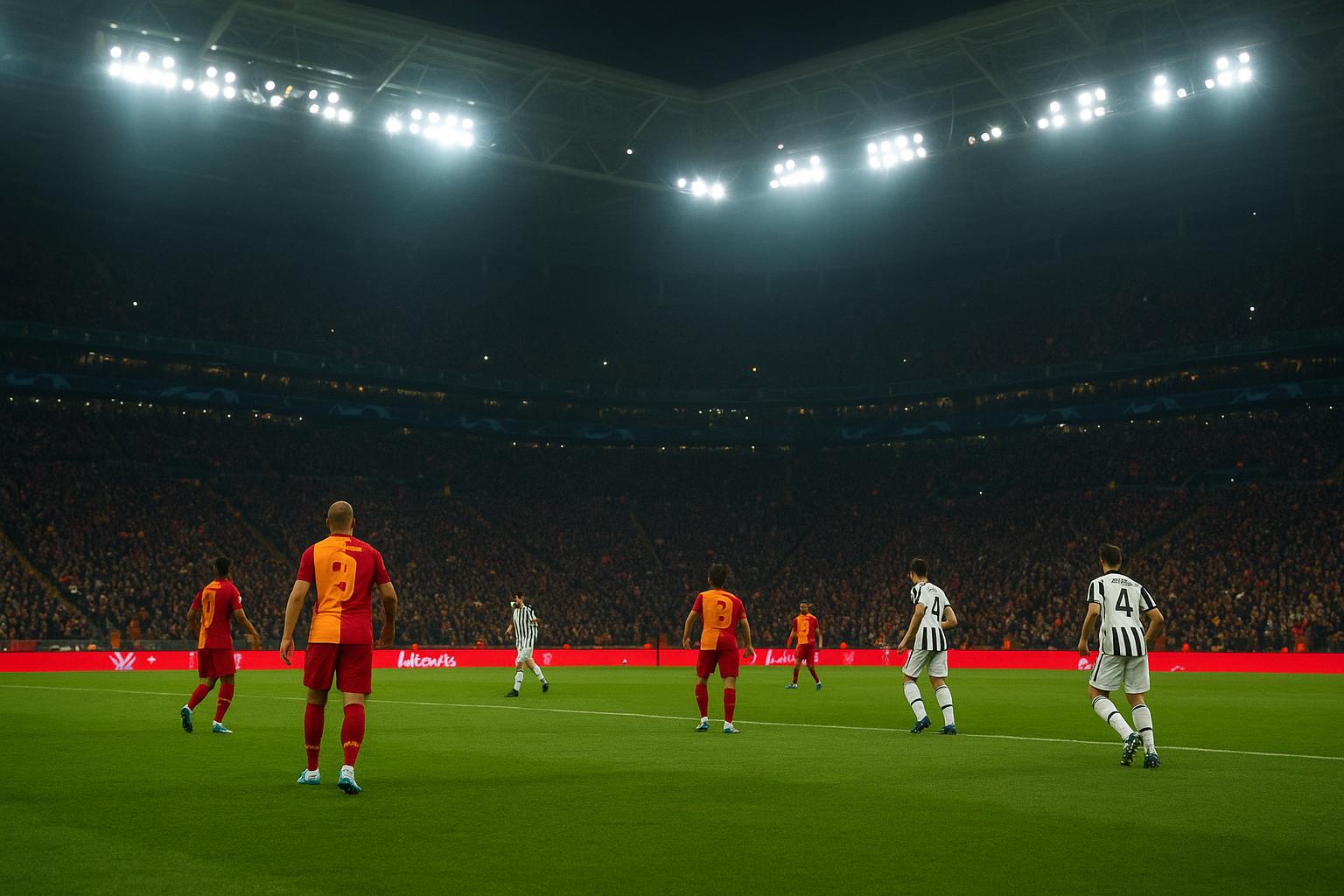 Sfeershot in een stadion tijdens Galatasaray-Juventus in de Champions League