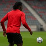 Amadou Onana in actie met de Rode Duivels