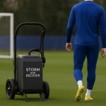 Roméo Lavia van Chelsea tijdens een trainingsmoment, in aanloop naar zijn terugkeer na blessure