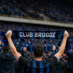 Supporters van Club Brugge reageren trots na de 3-3 tegen Atlético Madrid