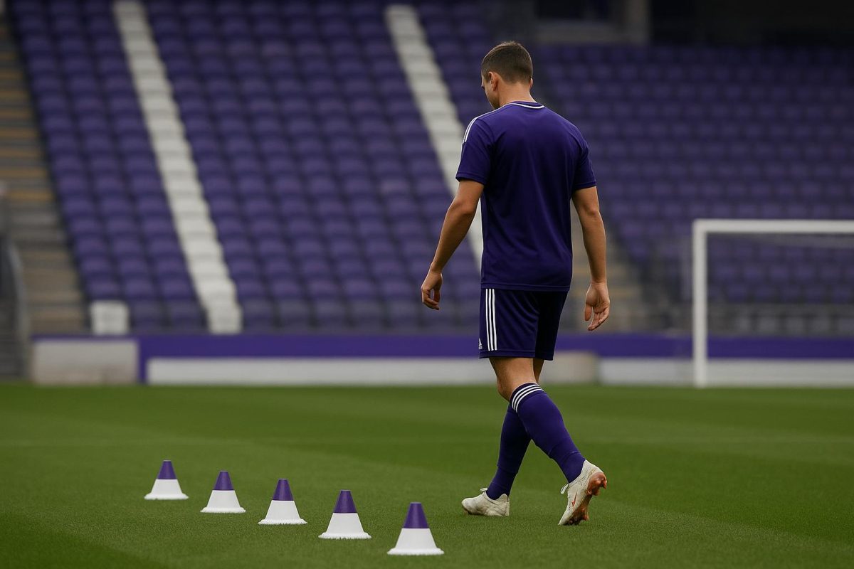 Sfeerbeeld van een training bij Anderlecht in het Lotto Park