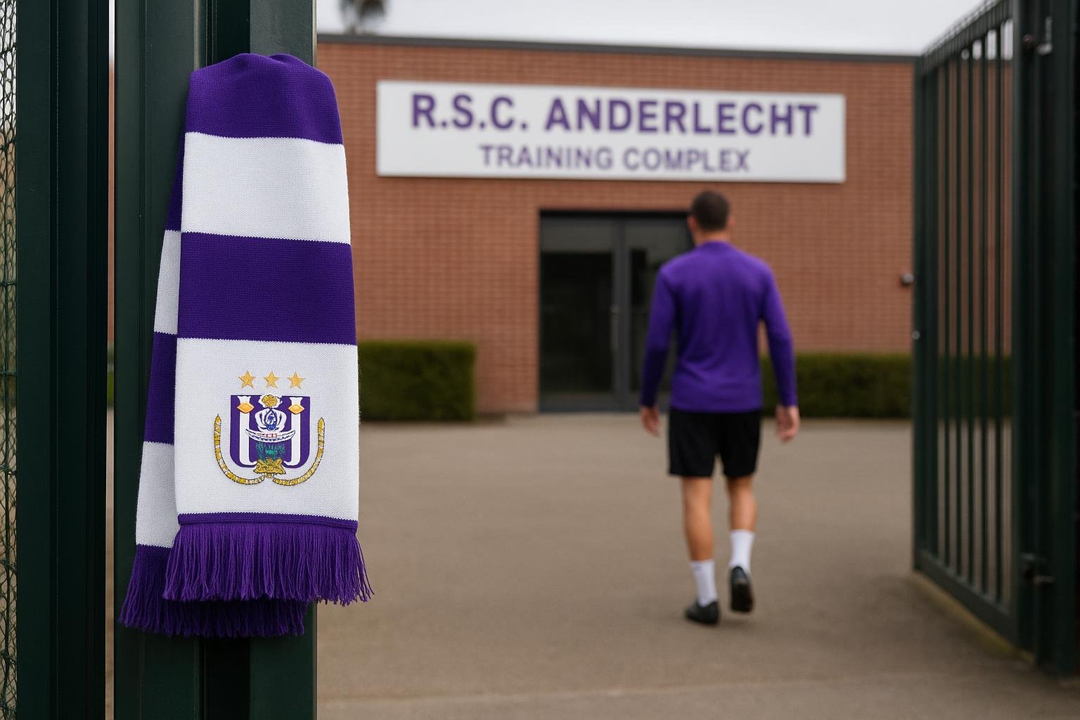 Een neutrale transfersituatie rond Anderlecht en VfL Wolfsburg, zonder herkenbare gezichten