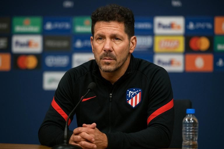 Diego Simeone reageert na Club Brugge-Atlético Madrid in de Champions League