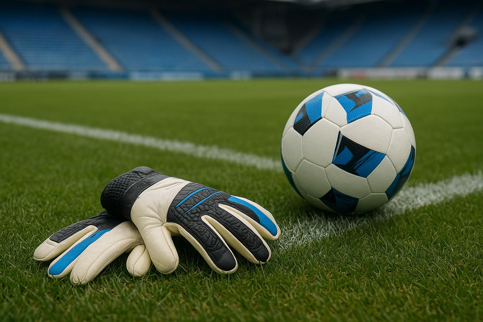 Een doelmanstraining met handschoenen en bal als illustratie bij het nieuws rond Club Brugge en Koen Casteels.