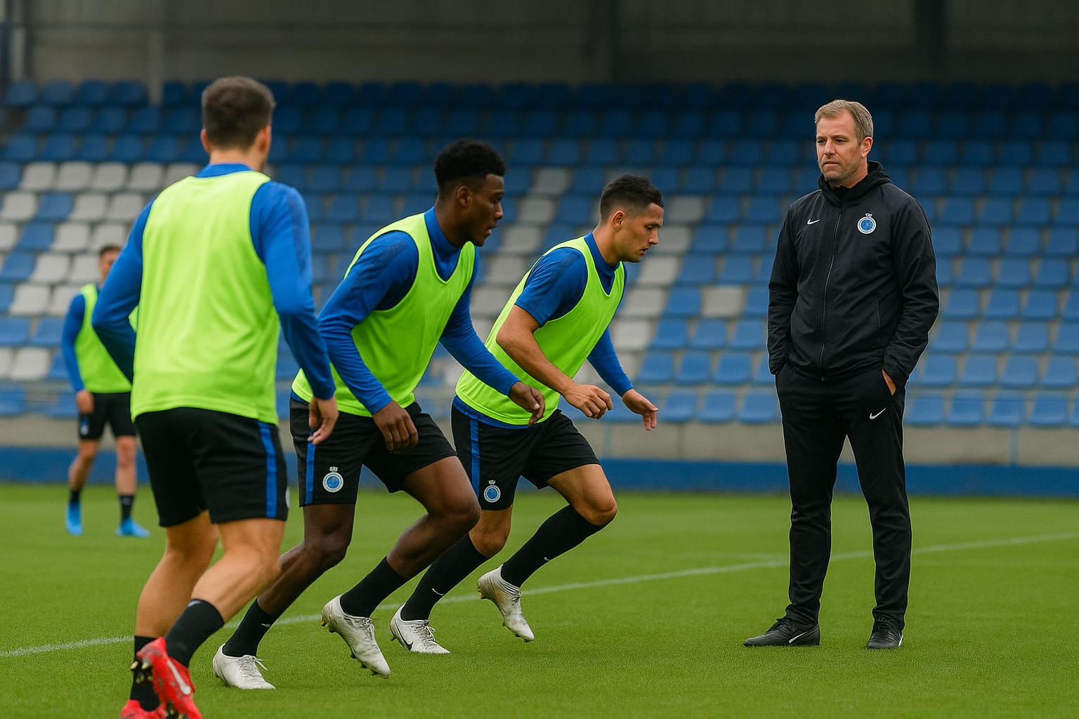 Ivan Leko van Club Brugge tijdens een training terwijl de club afwacht of Carlos Forbs fit raakt voor de return tegen Atlético Madrid