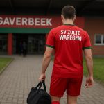 Sfeerbeeld aan het stadion van SV Zulte Waregem aan de Gaverbeek