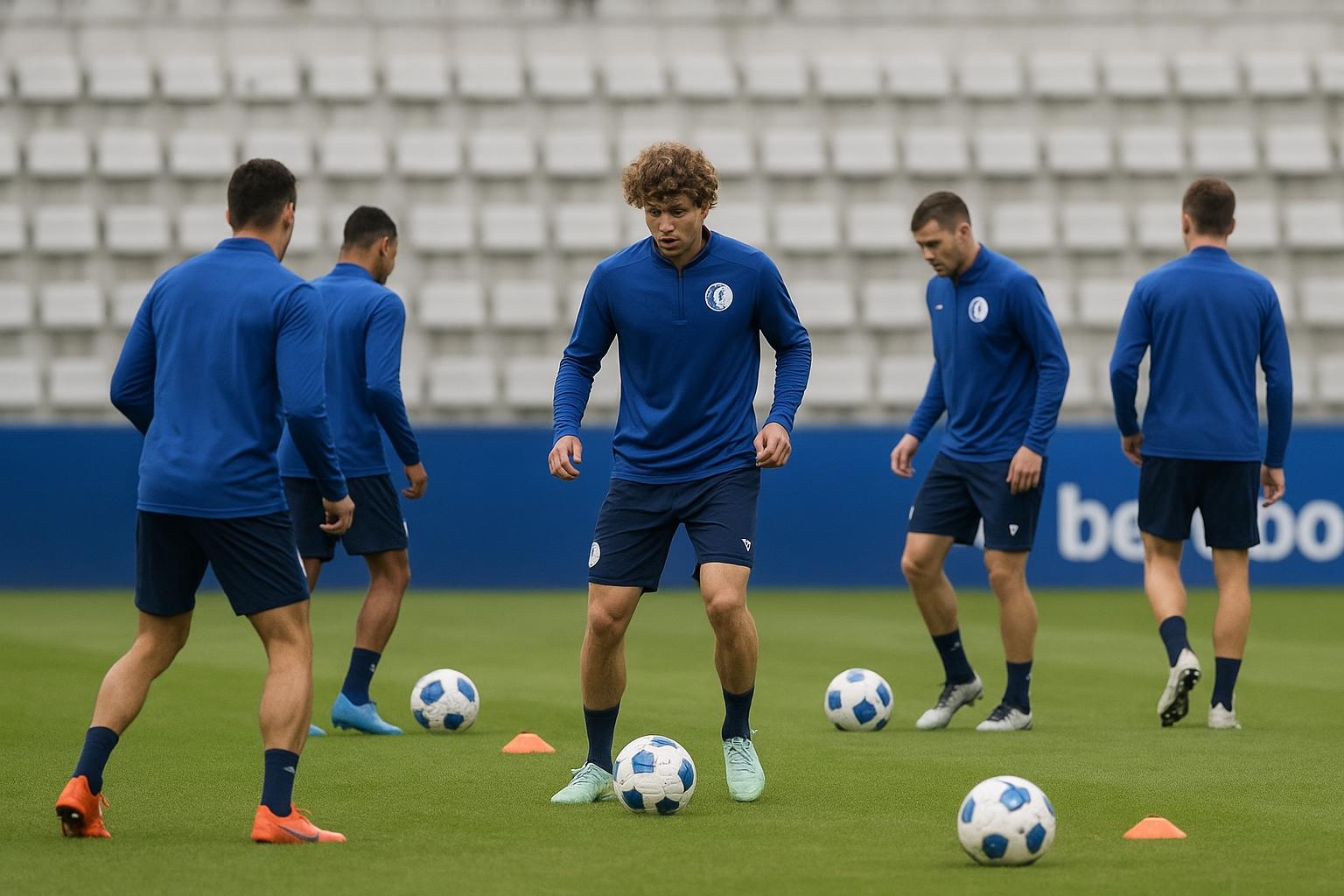 Trainingssfeer bij KAA Gent richting de wedstrijd tegen Cercle Brugge