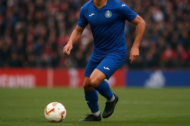 Luis Vazquez in actie bij Getafe tijdens een wedstrijd