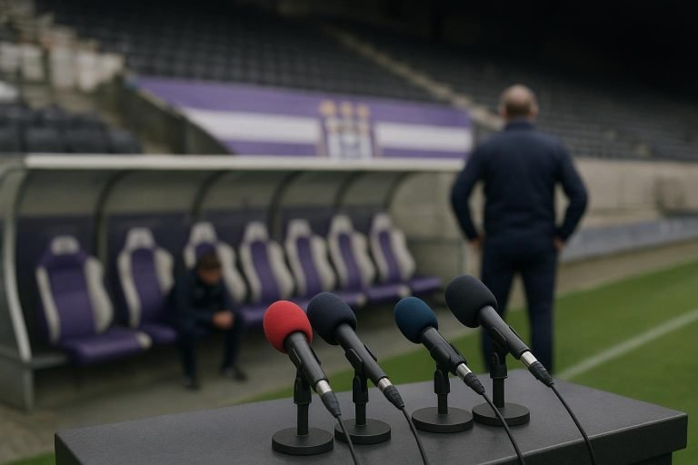 Sfeerbeeld in en rond de bank van RSC Anderlecht in het Lotto Park