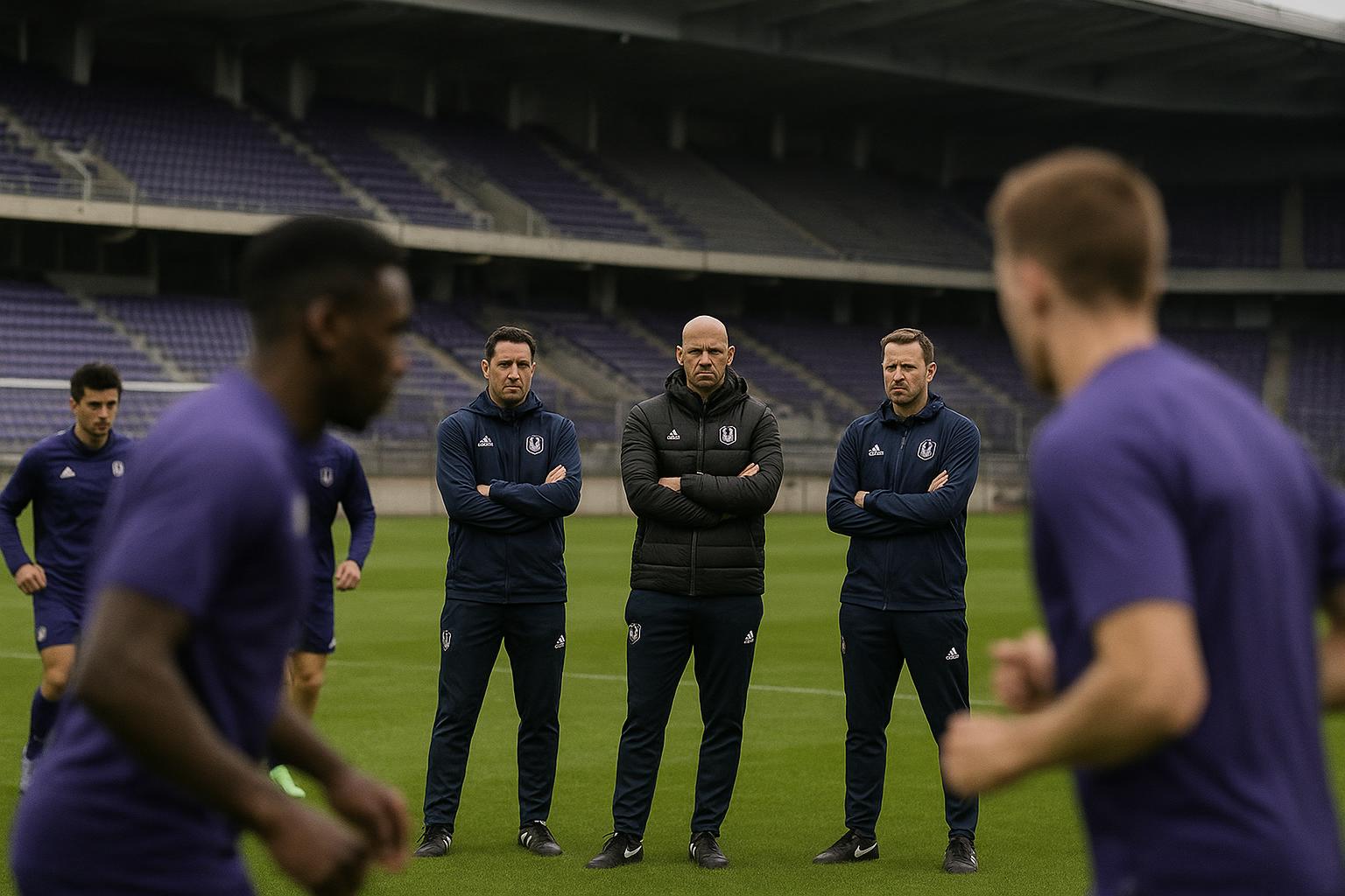Sfeerbeeld bij RSC Anderlecht terwijl de club verder zoekt naar een nieuwe hoofdtrainer
