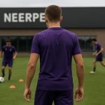 Spelers van RSCA Futures op training in Neerpede met focus op de aanvoerdersband