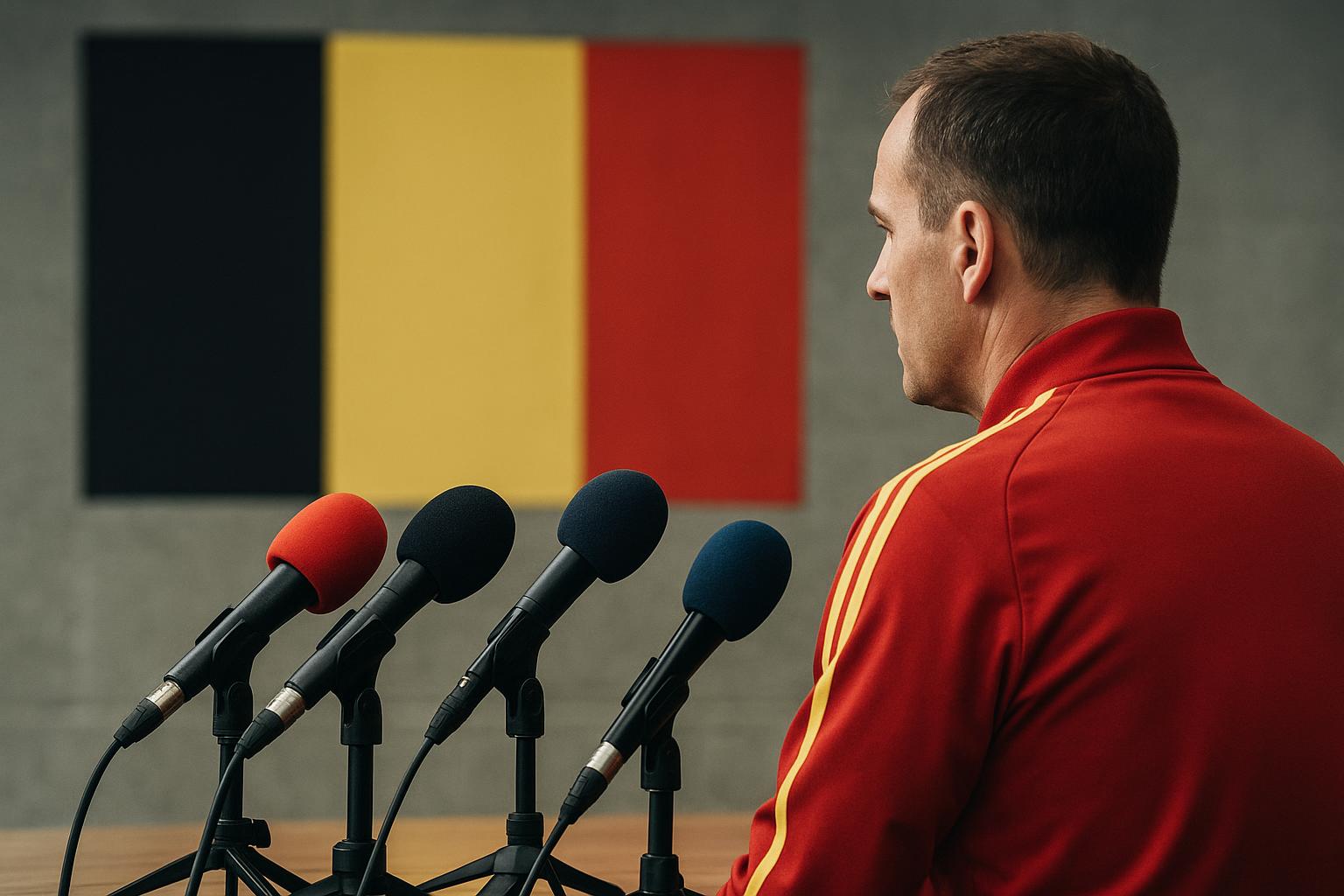 Rudi Garcia bij België tijdens een moment rond de nationale ploeg