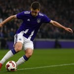 Ludwig Augustinsson in actie voor RSC Anderlecht tijdens een wedstrijd