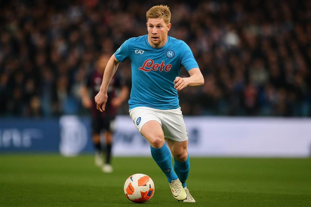 Kevin De Bruyne in actie voor SSC Napoli tijdens een wedstrijd