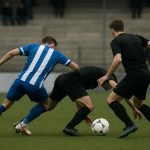 Spelmoment uit Jong KAA Gent tegen Club NXT in de Challenger Pro League