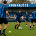 Spelers van Club Brugge op training tijdens de interlandbreak