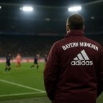 Vincent Kompany langs de zijlijn bij Bayern München tijdens een wedstrijd