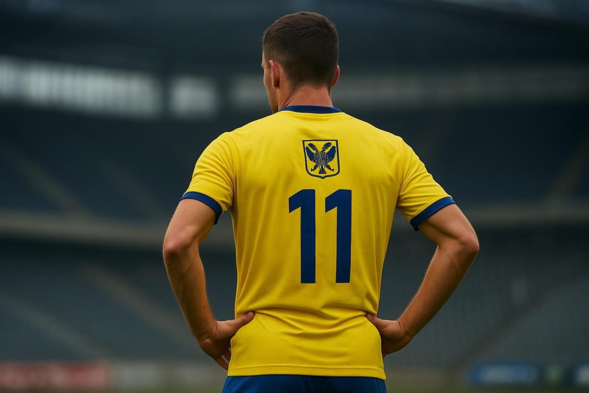 Loïc Lapoussin in wedstrijdtenue tijdens zijn periode in België