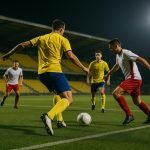 Sfeerbeeld in het stadion van STVV tijdens de wedstrijd tegen Union Saint-Gilloise