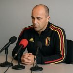 Rudi Garcia tijdens een persmoment van de Rode Duivels