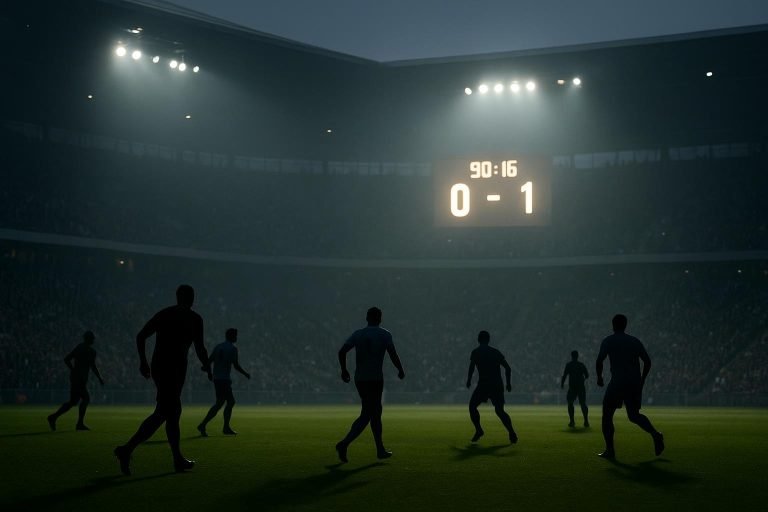 Sfeershot in een Jupiler Pro League-stadion tijdens de strijd om de Play-Downs