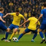 Spelmoment tijdens STVV tegen Union SG op Stayen in de Jupiler Pro League