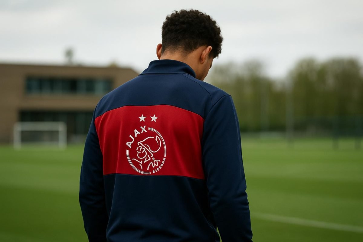 Jorthy Mokio bij Ajax in trainingscontext terwijl contractgesprekken spelen
