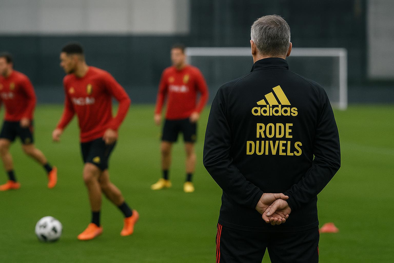 Rudi Garcia, bondscoach van de Rode Duivels, tijdens een moment rond de selectie