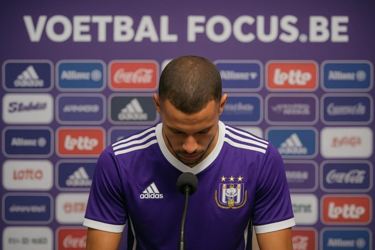 Kenneth Bornauw van RSC Anderlecht reageert op de nederlaag tegen Cercle Brugge richting Champions’ Play-Offs