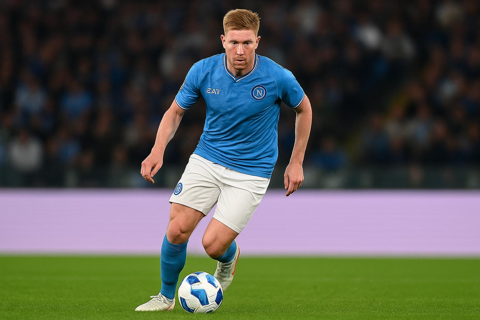 Kevin De Bruyne in actie voor SSC Napoli tijdens een wedstrijd.