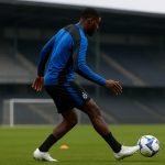 Bjorn Meijer van Club Brugge tijdens een trainingsmoment