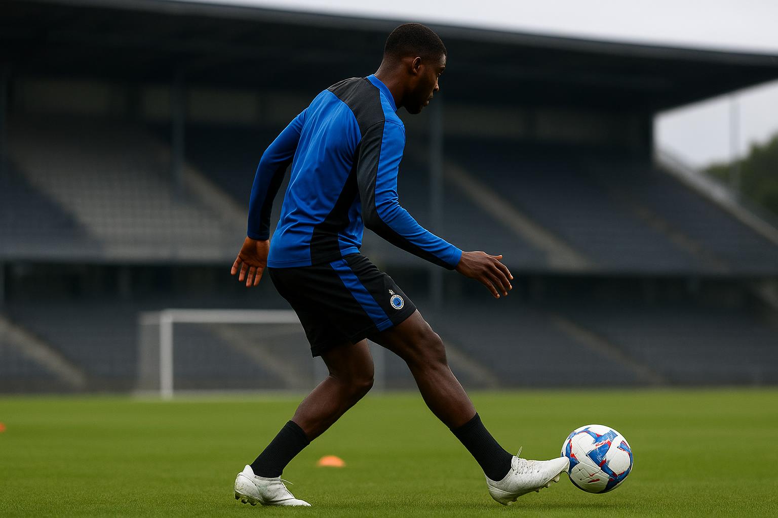 Bjorn Meijer van Club Brugge tijdens een trainingsmoment