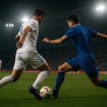 Spelmoment uit Real Madrid tegen Getafe in La Liga, met duel om de bal