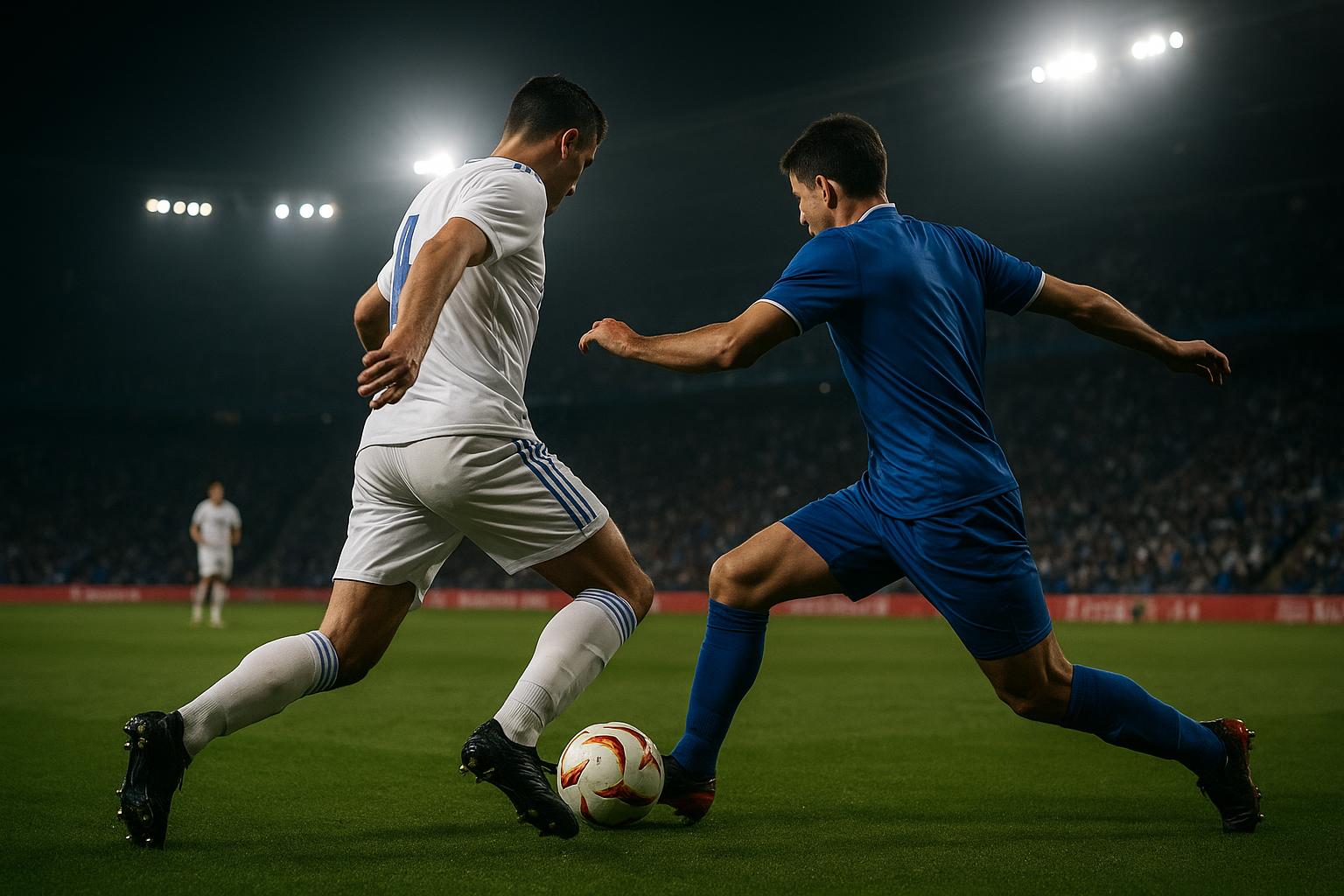 Spelmoment uit Real Madrid tegen Getafe in La Liga, met duel om de bal