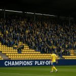 Sfeerbeeld in en rond het stadion van STVV tijdens de Champions’ Play-offs