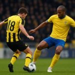 Spelmoment van STVV in een wedstrijdcontext richting Champions’ Play-Offs