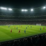 Sfeershot van een Belgisch stadion tijdens een wedstrijd in de Challenger Pro League.