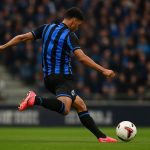 Nicolo Tresoldi van Club Brugge in wedstrijdtenue tijdens een competitiewedstrijd