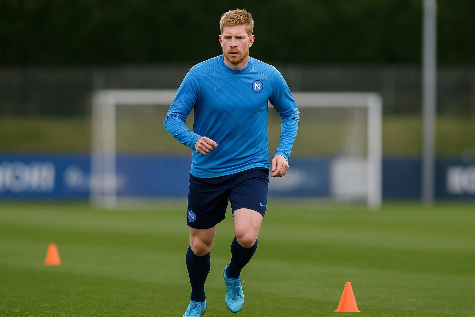 Kevin De Bruyne op training bij SSC Napoli