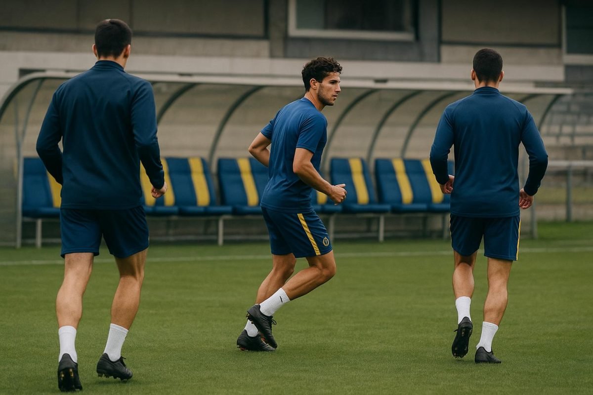 Sfeerbeeld bij SK Beveren met focus op trainings- of wedstrijdcontext zonder herkenbare gezichten.