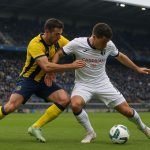Spelmoment tussen Union en RSC Anderlecht tijdens een wedstrijd in België